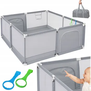 Dětská ohrádka APTEL DĚTSKÁ OHRÁDKA 200 X 180 CM XXL + TAŠKA DRŽADLA VELKÝ SUCHÝ BAZÉN