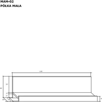 police Police laminovaná deska Meblocross 110 x 22 cm dub sonoma světlá