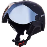 Lyžařská helma se štítem BLIZZARD-Double Visor ski helmet, black matt, smoke lens, silver mirror S2 Černá 60/63 cm