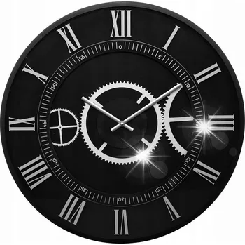 Hodiny Mechanické hodiny na baterie Kerian 57 cm černé