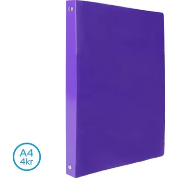 luma Pořadač A4, 4 kroužkový - fialová