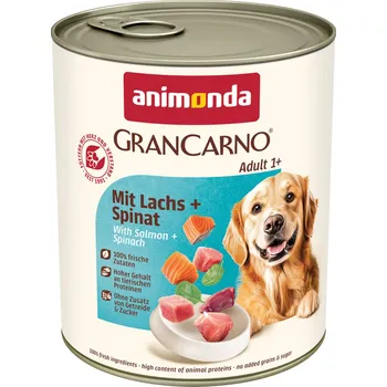 Krmivo pro psa 6x4ks-24x800g animonda GranCarno Original výhodná balení - losos a špenát