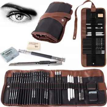 Vrták PROFESIONÁLNÍ KRESLIŘSKÁ POUZDRO SADA NA SKICOVÁNÍ A KRESLENÍ