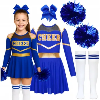 Karnevalový kostým KOSTÝM ROZTLESKÁVAČKY TANEČNICE ROZTLESKÁVAČKA TANEČNÍ KOSTÝM BAMBULE 110 116