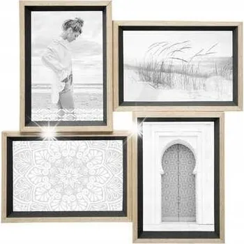 Obraz Rámeček na 4 fotografie Moly černý