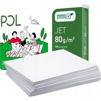 Kancelářský papír Kancelářský papír pro kopírování POL JET, A4, třída A, 166CIE, 80 g/m², 500 listů