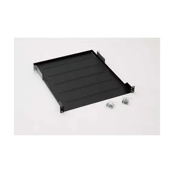 modulární přístroj a rozvaděč 19" police A1 s perforací 250mm, max.20kg černá