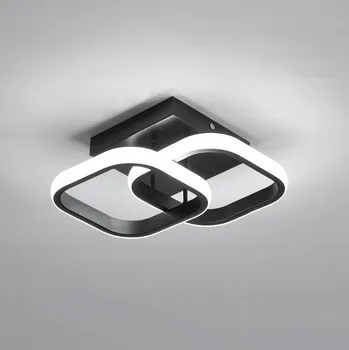 ZÁVĚSNÉ LED STROPNÍ SVÍTIDLO ČERNÝ MODERNÍ LUSTR 22W 6500K