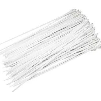 Vánoční dekorace LAALU Vánoční ozdoby - stahovací pásky na ozdoby, bílé, 2,5 x 200 mm, 100 ks