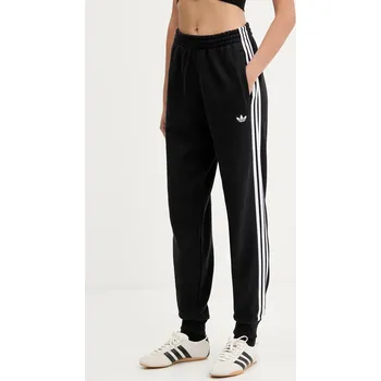 Bavlněné tepláky adidas Originals 3-Stripes dámské, černá barva, JV7458 99X, vel. M