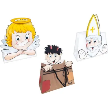 Dárková taška Mikulášská taška papírová 22 x 22 cm (10721)