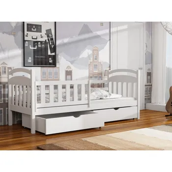 Dětská postel Dětská postel s úložným prostorem Kubuš 2 Barva dřeva: Bílá barva, Rozměry: 80x180