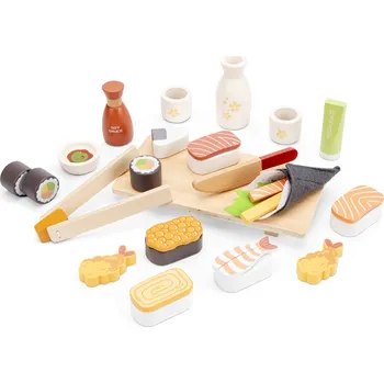 Dětská kuchyňka Woet by New Classic Toys Dřevěná sada na hraní sushi 10613