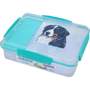 Dóza na potraviny Svačinový box Sistema - bernský salašnický pes (objem 975 ml)