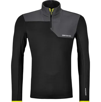 Ortovox Fleece Light Zip Neck Men's - black raven