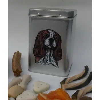 Chovatelství Kavalír BH - plechová dóza s pamlsky pro psy (30 kusů pamlsků)