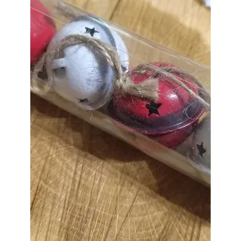 Vánoční dekorace Rolničky k zavěšení 4 cm 8 ks