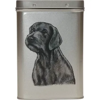 Dóza na potraviny Plechová dóza - slovenský hrubosrstý ohař (objem 1,5 l)