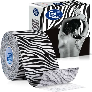 Zdravotnický materiál CureTape Kineziologický tejp Art Zebra 5 cm x 5 m + 2 měsíce na vrácení zboží