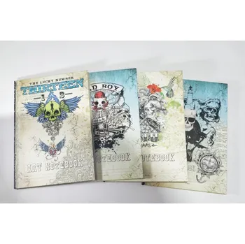 Blok Designová záznamní kniha Fresh, tvrdé desky, formát B5, 80listů, čtvereček - mix motivů 1