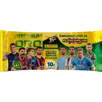 Karetní hra 2025-26 Panini Calciatori Adrenalyn XL Premium Oro Gold Balíček