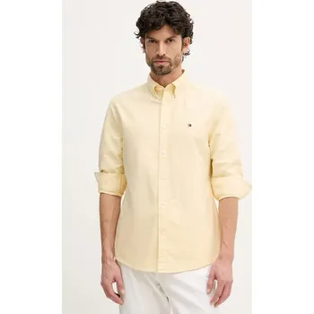 Pánská košile Bavlněná košile Tommy Hilfiger MW0MW35774 žlutá 10A, vel. XXL