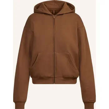 Dámské tričko Skims Dámská Pohodlná Domácí Mikinová Bunda Cotton-Fleece,...