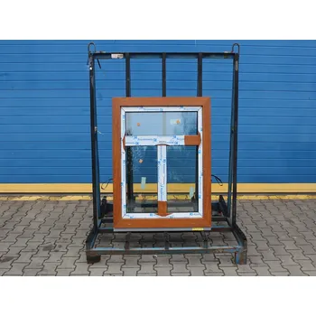 Okno VÝPRODEJ Plastové okno - KNIPPING 76 MD - 900x1065 mm, OS, zlatý dub/bílá Otevírání: levé (OSl) + příslušenství a montážní materiál zdarma