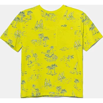 Chlapecké tričko Dětské bavlněné tričko United Colors of Benetton 3PDQC10PA.G.Seasonal žlutá 10A, vel. 168