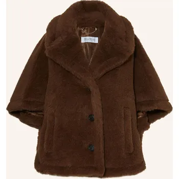 Dámský kabát Max Mara Dámský Teddyfellový Plášť Corvino S Alpakou, hnědá, 38