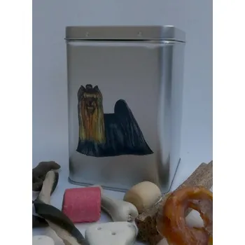 Chovatelství Jorkšírský teriér - plechová dóza s pamlsky pro psy (30 pamlsků)