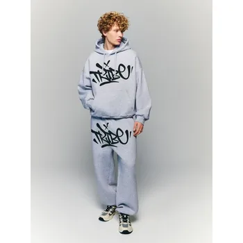 Pánská móda Tepláky s&nbsp;potiskem - M - House - šedá - 058JT-85M