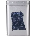 Plechová dóza - grifonek belgický (objem 1,5 l)