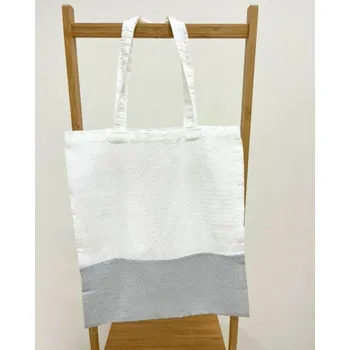 B.E.S. - Petrovice, s.r.o. Látková taška - 40x45cm - vzor Bílá - šedá