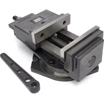 Svěrák Litinový strojní svěrák s odnímatelnou otočnou základnou pro strojní obrábění - šířka čelistí 136 mm, 13 kg (TrueTech)