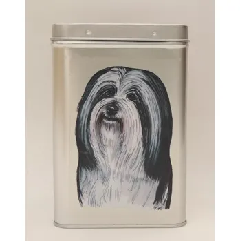 Dóza na potraviny Plechová dóza - havanský psík (objem 1,5 l)