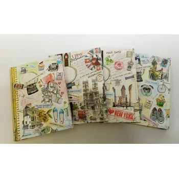 Zápisník Designová záz. kniha Fresh, ohebné desky, A5, 120ls, čtvereček, bar. okraje - mix motivů 1