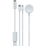 Devia EA520 USB-C kabel / nabíječka 3v1 / USB-C / Apple Lightning / Apple Watch / 1,2m