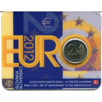 (2012) Slovensko - 2 € - mincovní karta - 10. výročí Eura
