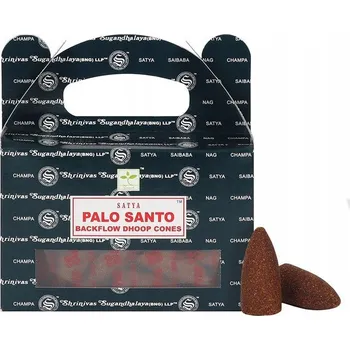 Vonná tyčinka Kónické vonné kužely Backflow PALO SANTO Satya (vonné tyčinky se zpětným tokem)