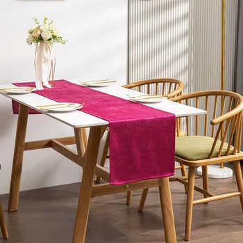 Prostěradlo Bieżnik na Stůl imitace lnu 35 x 240 cm. Fuchsia