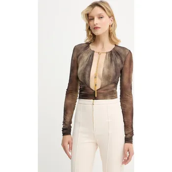 Body Body Elisabetta Franchi dámské, hnědá barva, BO02057E2 88X, vel. 38