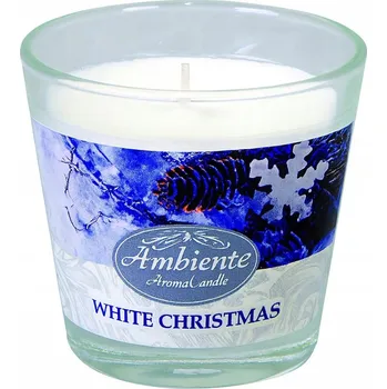 Svíčka VONNÁ SVÍČKA VÁNOČNÍ BÍLÉ VÁNOCE DÁREK 26h PRODUKT POLSKÝ