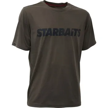 Rybářské oblečení Starbaits Tričko Green & Black - L