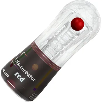 Sensual MC34-4 Vibrační masturbátor, nastavitelné režimy, červený