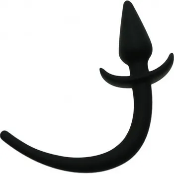 Anální kolík Sensual Anální kolík se psím ocasem, černý