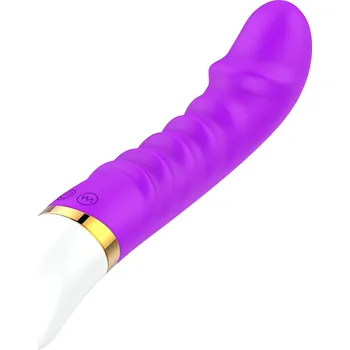 Vibrátor Sensual W36 Vibrátor Silicone 19 cm, fialový