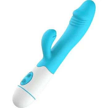 Vibrátor Sensual W25-3 Vibrátor na G-Bod 19 cm, světle modrý