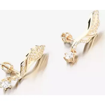 Náušnice Dámské náušnice žluté zlato 585 se zirkony 663P-120433