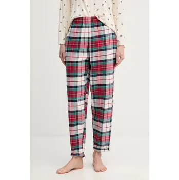 Dámské noční prádlo Bavlněné pyžamové kalhoty United Colors of Benetton 40EP3F00I červená 33X, vel. M